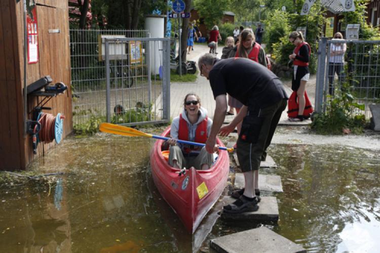 Manuela Jelitto von Mach 3 und Gunnar Peter von den Baltic Hurricanes